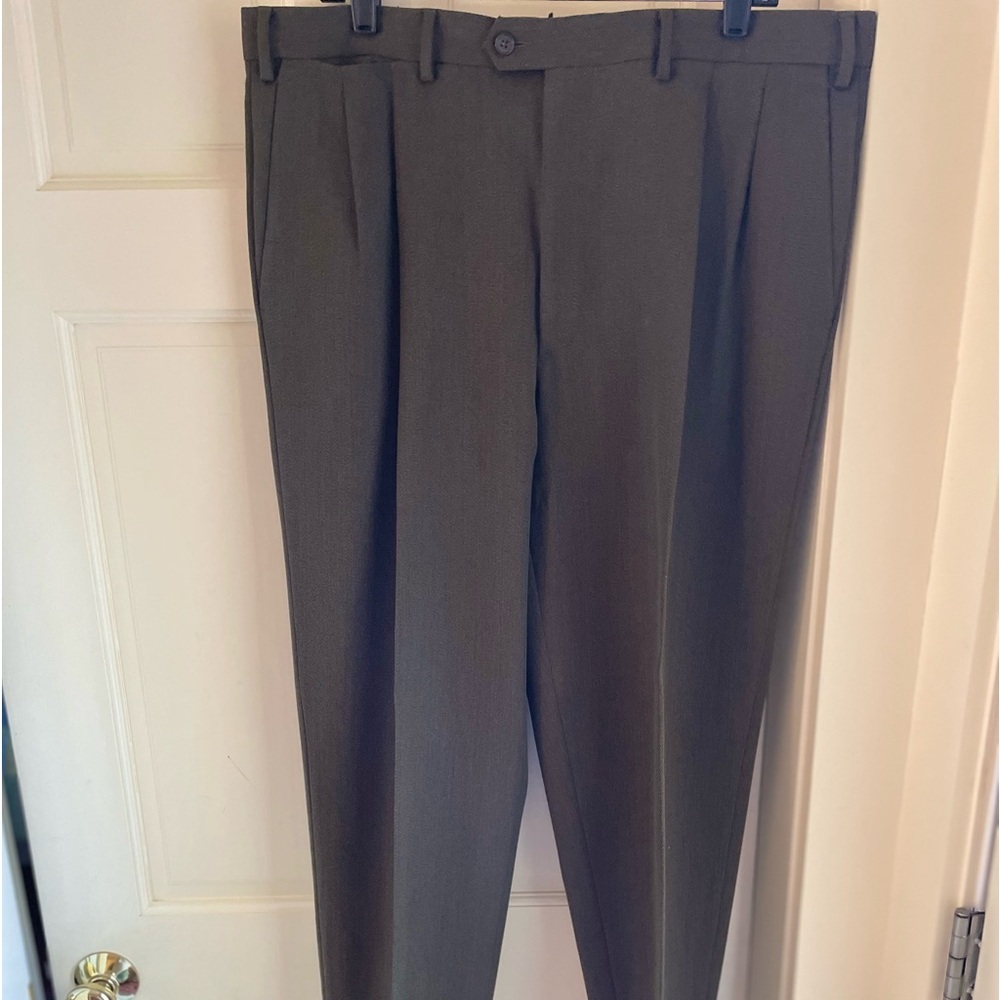 Men’s Green Gabardine Trouser from Barneys